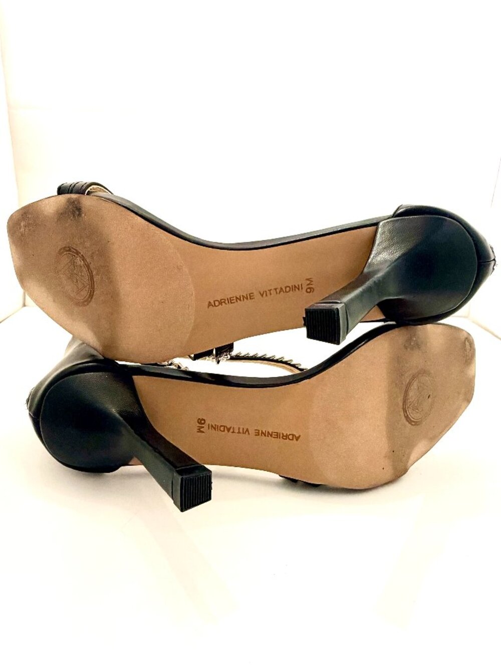 Adrienne Vittadini Women's "Geoff" Dress/Stiletto Sandal In Black - Size 9 - Picture 3 of 11